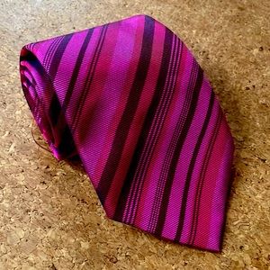 Pink and purple striped tie